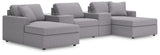 Modmax 5-Piece Pit Sectional (Color: Granite)