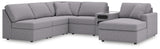 Modmax 6-Piece Sectional with Chaise (Color: Granite, Sectional Orientation: Right Arm Facing)