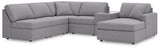Modmax 6-Piece Sectional with Chaise (Color: Granite, Sectional Orientation: Right Arm Facing)