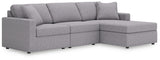 Modmax 3-Piece Sectional with Chaise (Color: Granite, Sectional Orientation: Right Arm Facing)