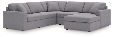 Modmax 5-Piece Sectional with Chaise (Color: Granite, Sectional Orientation: Right Arm Facing)