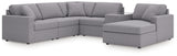 Modmax 6-Piece Sectional with Chaise (Color: Granite, Sectional Orientation: Right Arm Facing)