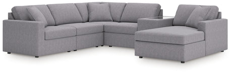 Modmax 6-Piece Sectional with Chaise (Color: Granite, Sectional Orientation: Right Arm Facing)