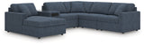 Modmax 6-Piece Sectional with Audio System and Chaise (Color: Ink, Sectional Orientation: Left Arm Facing)