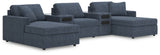 Modmax 5-Piece Double Chaise with Audio Consoles (Color: Ink)