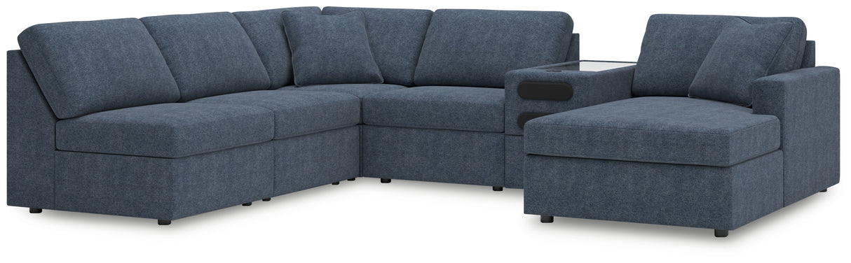 Modmax 6-Piece Sectional with Chaise (Color: Ink, Sectional Orientation: Right Arm Facing)
