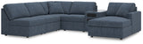 Modmax 6-Piece Sectional with Chaise (Color: Ink, Sectional Orientation: Right Arm Facing)
