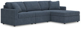 Modmax 3-Piece Sectional with Chaise (Color: Ink, Sectional Orientation: Right Arm Facing)