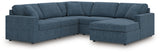 Modmax 5-Piece Sectional with Chaise (Color: Ink, Sectional Orientation: Right Arm Facing)