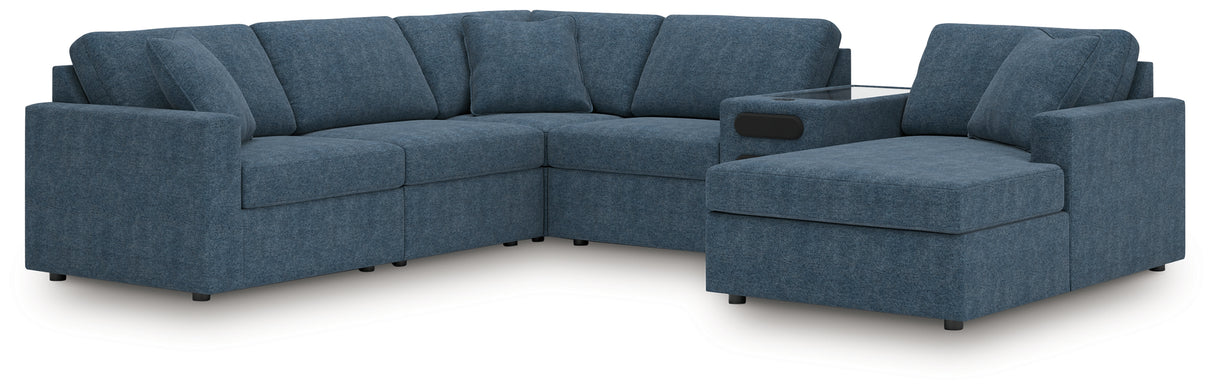 Modmax 6-Piece Sectional with Audio System and Chaise (Color: Ink, Sectional Orientation: Right Arm Facing)