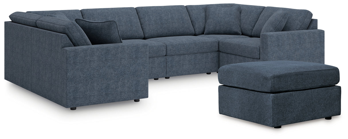 Modmax 7-Piece Sectional with Ottoman (Armless Chair, Armless Chair, Left-Arm Facing Corner Chair, Right-Arm Facing Corner Chair, Wedge, Wedge, Oversized Accent Ottoman)