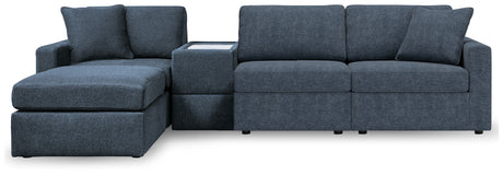Modmax 5-Piece Sectional with Ottoman (Armless Chair, Console with Storage, Left-Arm Facing Corner Chair, Right-Arm Facing Corner Chair, Oversized Accent Ottoman)
