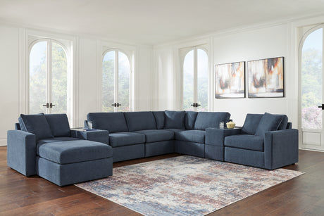 Modmax 9-Piece Sectional with Ottoman (Armless Chair, Armless Chair, Armless Chair, Console with Storage, Console with Storage, Left-Arm Facing Corner Chair, Right-Arm Facing Corner Chair, Wedge, Oversized Accent Ottoman)