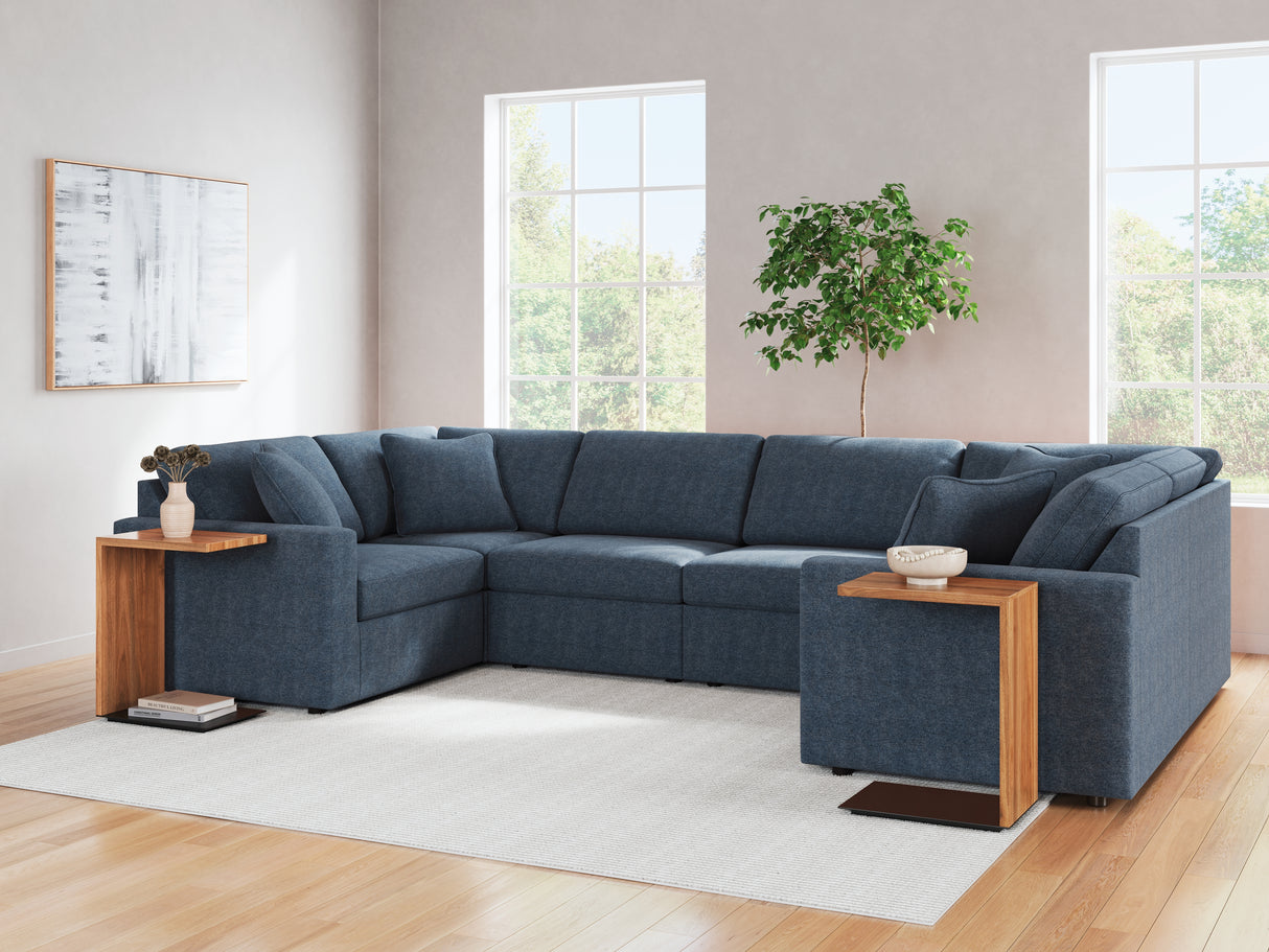 Modmax 7-Piece Sectional with Ottoman (Armless Chair, Armless Chair, Left-Arm Facing Corner Chair, Right-Arm Facing Corner Chair, Wedge, Wedge, Oversized Accent Ottoman)