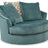 Laylabrook Oversized Swivel Accent Chair (Color: Teal)