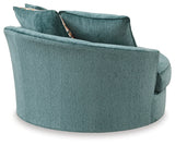 Laylabrook Oversized Swivel Accent Chair (Color: Teal)