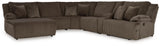 Top Tier 7-Piece Sectional with Recliner (Left-Arm Facing Press Back Chaise, Armless Recliner, Right-Arm Facing Recliner, Armless Chair, Console with Storage, Wedge, Recliner)