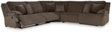 Top Tier 6-Piece Sectional with Recliner (Armless Recliner, Left-Arm Facing Recliner, Right-Arm Facing Recliner, Armless Chair, Wedge, Recliner)