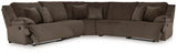 Top Tier 5-Piece Reclining Sectional (Color: Chocolate)
