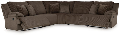 Top Tier 5-Piece Reclining Sectional (Color: Chocolate)