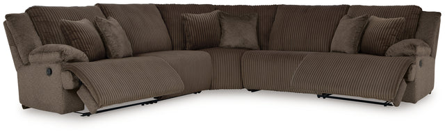 Top Tier 5-Piece Reclining Sectional (Color: Chocolate)