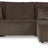 Top Tier 3-Piece Sectional Sofa Chaise (Color: Chocolate)