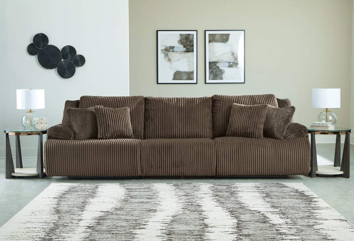 Top Tier 3-Piece Sectional Sofa (Color: Chocolate)