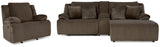 Top Tier 4-Piece Sofa and Recliner (Right-Arm Facing Press Back Chaise, Left-Arm Facing Recliner, Console with Storage, Recliner)