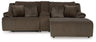 Top Tier 3-Piece Reclining Sectional Sofa with Chaise (Color: Chocolate)