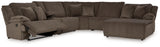 Top Tier 7-Piece Sectional with Recliner (Right-Arm Facing Press Back Chaise, Armless Recliner, Left-Arm Facing Recliner, Armless Chair, Console with Storage, Wedge, Recliner)