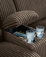 Top Tier 4-Piece Sofa and Recliner (Right-Arm Facing Press Back Chaise, Left-Arm Facing Recliner, Console with Storage, Recliner)