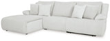 Top Tier 3-Piece Sectional Sofa Chaise (Color: Alloy)