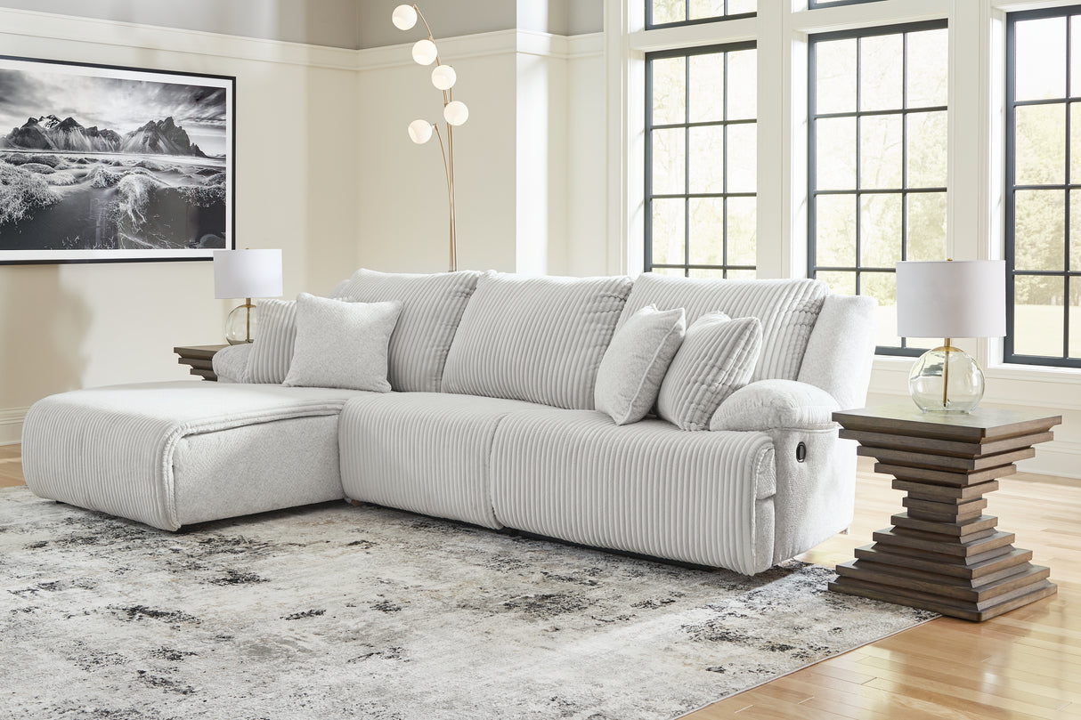Top Tier 3-Piece Sectional Sofa Chaise (Color: Alloy)