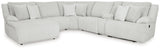 Top Tier 6-Piece Reclining Sectional with Chaise (Color: Alloy)