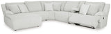 Top Tier 6-Piece Reclining Sectional with Chaise (Color: Alloy)