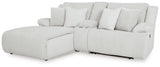 Top Tier 3-Piece Reclining Sectional Sofa with Chaise (Color: Alloy)