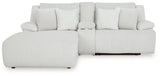 Top Tier 3-Piece Reclining Sectional Sofa with Chaise (Color: Alloy)