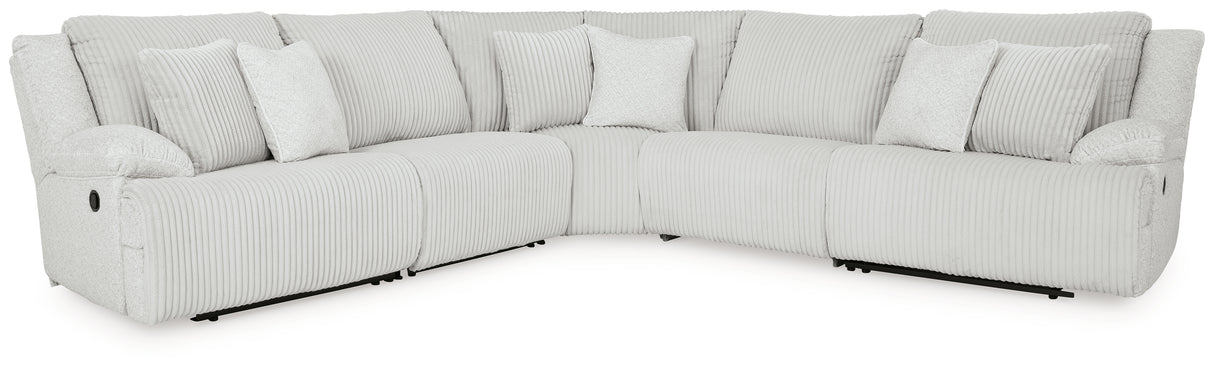 Top Tier 5-Piece Reclining Sectional (Color: Alloy)