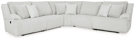 Top Tier 5-Piece Reclining Sectional (Color: Alloy)