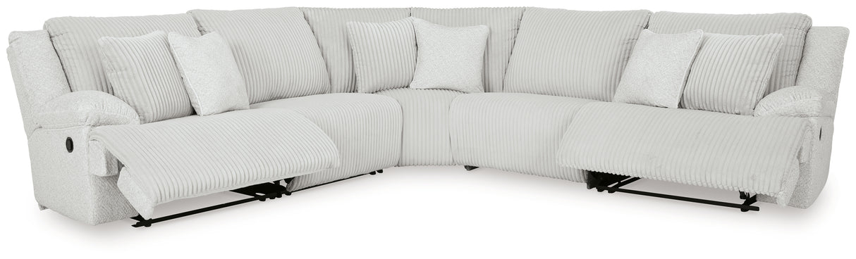 Top Tier 5-Piece Reclining Sectional (Color: Alloy)