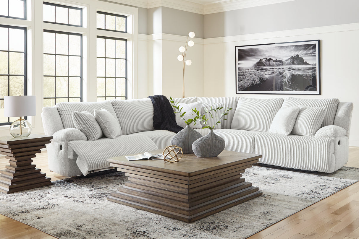 Top Tier 5-Piece Reclining Sectional (Color: Alloy)