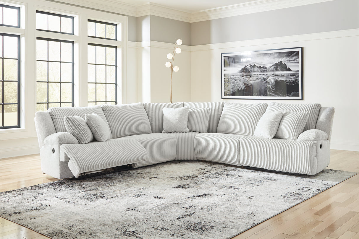Top Tier 5-Piece Reclining Sectional (Color: Alloy)