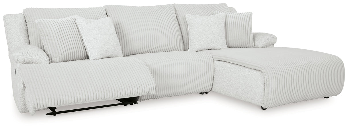 Top Tier 3-Piece Sectional Sofa Chaise (Color: Alloy)