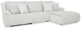 Top Tier 3-Piece Sectional Sofa Chaise (Color: Alloy)