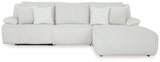 Top Tier 3-Piece Sectional Sofa Chaise (Color: Alloy)