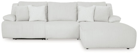 Top Tier 3-Piece Sectional Sofa Chaise (Color: Alloy)