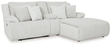 Top Tier 3-Piece Reclining Sectional Sofa with Chaise (Color: Alloy)