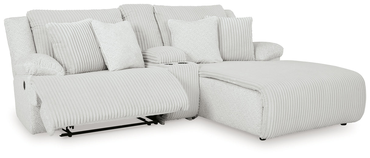 Top Tier 3-Piece Reclining Sectional Sofa with Chaise (Color: Alloy)