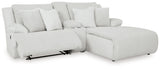Top Tier 3-Piece Reclining Sectional Sofa with Chaise (Color: Alloy)