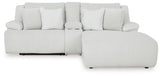 Top Tier 3-Piece Reclining Sectional Sofa with Chaise (Color: Alloy)